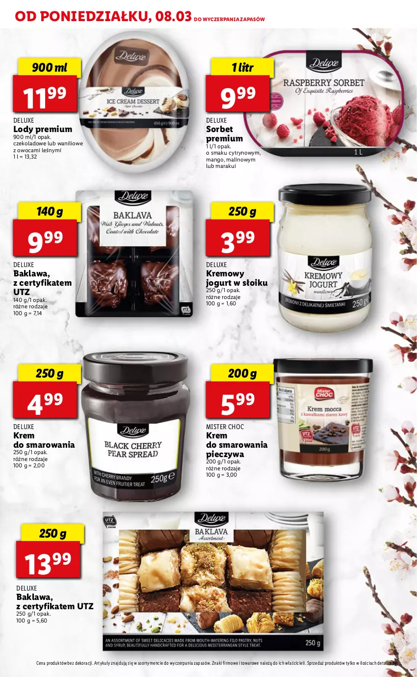 Gazetka promocyjna Lidl - DELUXE WIELKANOC - ważna 08.03 do 13.03.2021 - strona 23 - produkty: Jogurt, Krem do smarowania pieczywa, Lody, Mango, Piec