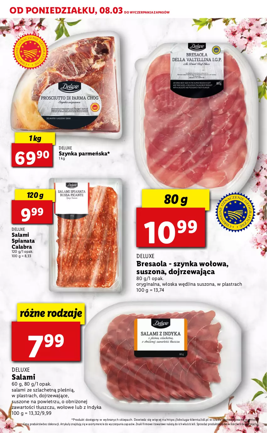 Gazetka promocyjna Lidl - DELUXE WIELKANOC - ważna 08.03 do 13.03.2021 - strona 3 - produkty: Bresaola, Gin, Salami, Szynka, Wędlina