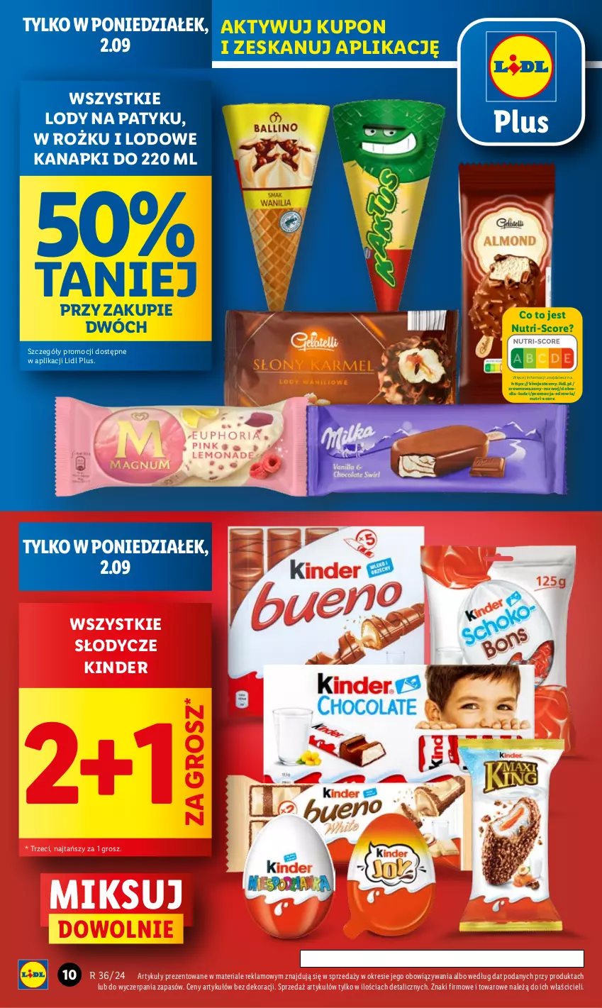 Gazetka promocyjna Lidl - GAZETKA - ważna 02.09 do 04.09.2024 - strona 12 - produkty: Kinder, Lody, Wazon