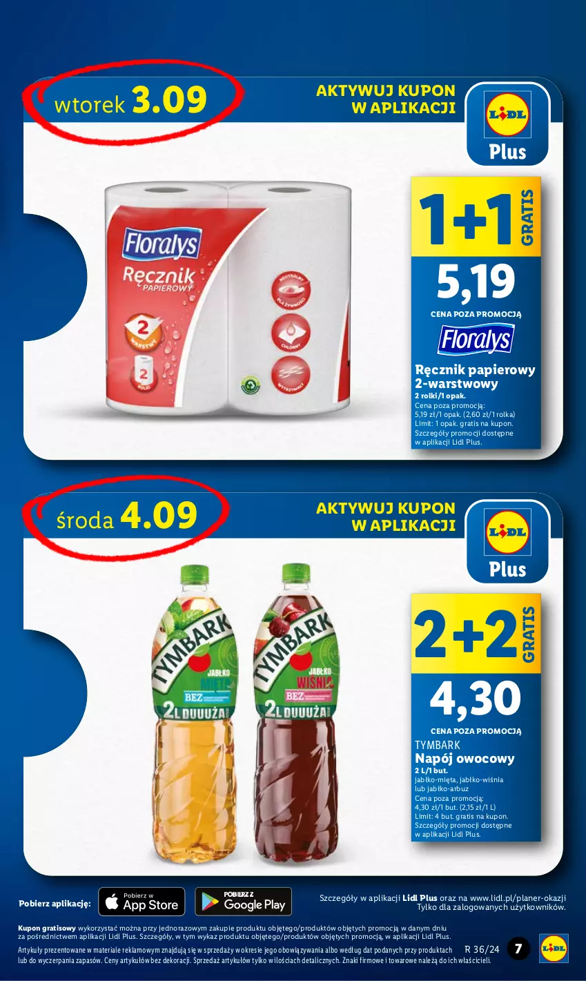 Gazetka promocyjna Lidl - GAZETKA - ważna 02.09 do 04.09.2024 - strona 9 - produkty: Arbuz, Gra, Mięta, Napój, Papier, Ręcznik, Rolki, Tymbark