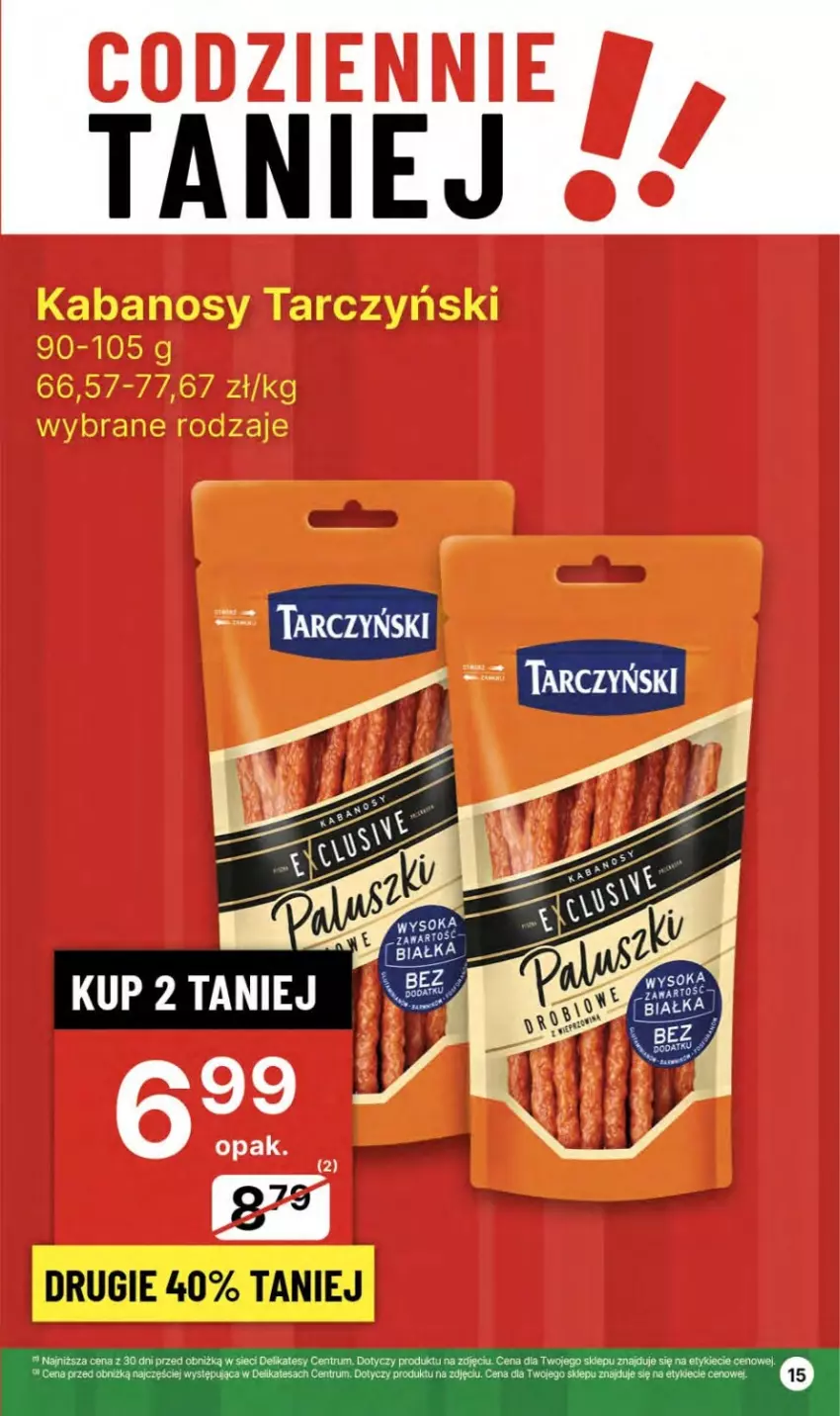 Gazetka promocyjna Delikatesy Centrum - NOWA GAZETKA Delikatesy Centrum od 30 maja! 30.05-05.06.2024 - ważna 30.05 do 05.06.2024 - strona 15 - produkty: Kabanos, Tarczyński