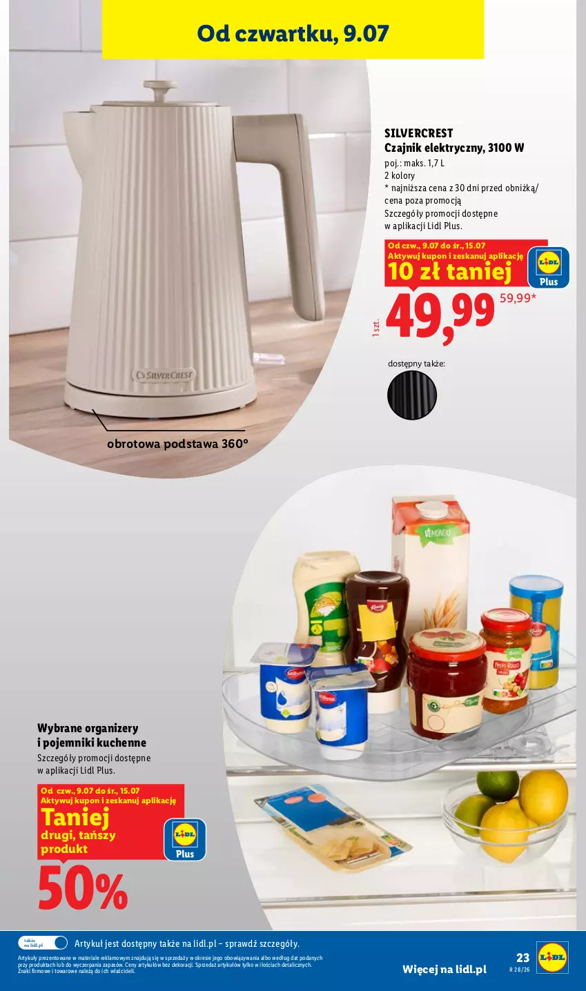 Gazetka promocyjna Lidl - Katalog ważny od 6.07 - ważna 06.07 do 11.07.2026 - strona 29 - produkty: Czajnik, Czajnik elektryczny, Organizer, Pojemnik, Silvercrest