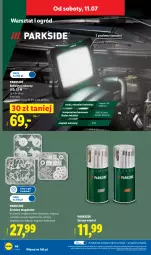 Gazetka promocyjna Lidl - Katalog ważny od 6.07 - Gazetka - ważna od 11.07 do 11.07.2026 - strona 54 - produkty: Parkside, Top, Rum, Uchwyty, Regał, Reflektor roboczy LED, Haczyk, Zestaw wierteł, Reflektor, Ogród