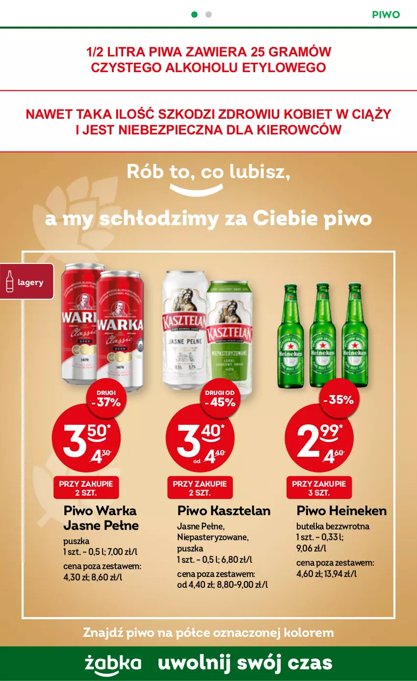 Gazetka promocyjna Żabka - ważna 04.01 do 10.01.2023 - strona 16 - produkty: Gra, Heineken, Kasztelan, Piec, Piwa, Piwo, Warka