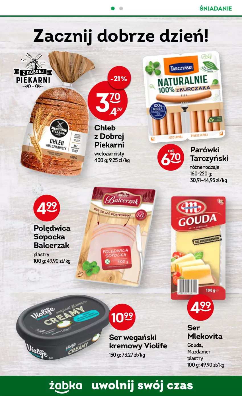 Gazetka promocyjna Żabka - ważna 04.01 do 10.01.2023 - strona 26 - produkty: Chleb, Gouda, Mazdamer, Mleko, Mlekovita, Parówki, Polędwica, Ser, Tarczyński