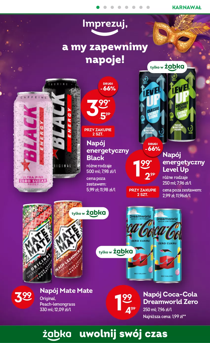 Gazetka promocyjna Żabka - ważna 04.01 do 10.01.2023 - strona 4 - produkty: Coca-Cola, Gin, Gra, Lack, Napój, Napój energetyczny, Napoje