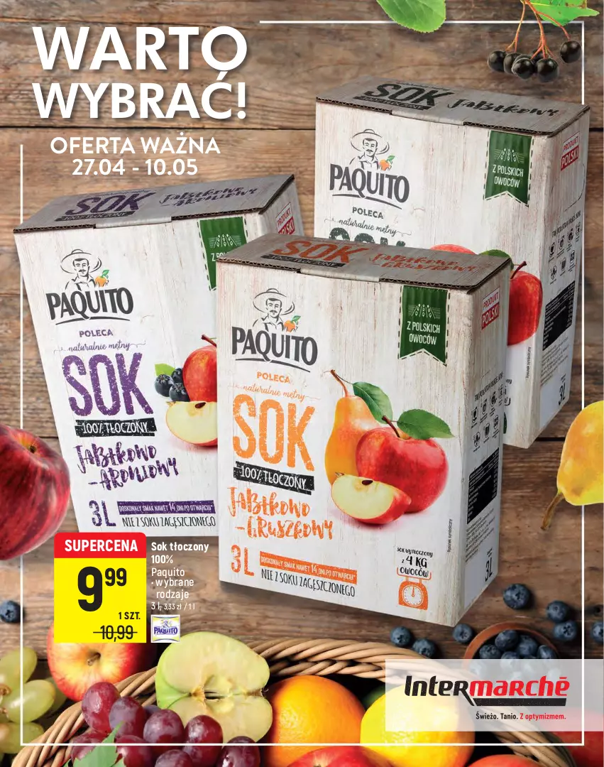 Gazetka promocyjna Intermarche - Warto wybrać - ważna 27.04 do 10.05.2021 - strona 1 - produkty: Sok