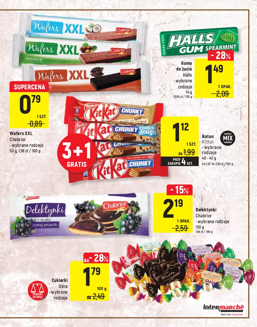 Gazetka promocyjna Intermarche - Warto wybrać - ważna 27.04 do 10.05.2021 - strona 11 - produkty: Baton, Chabrior, Cukier, Cukierki, Czekolada, Gra, Guma do żucia, Halls, Pianka w czekoladzie