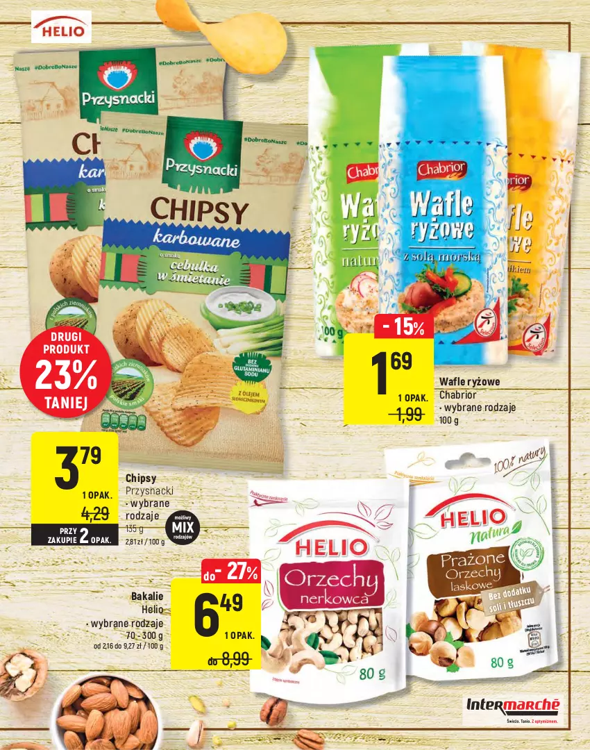 Gazetka promocyjna Intermarche - Warto wybrać - ważna 27.04 do 10.05.2021 - strona 15 - produkty: Chabrior, Chipsy, Chrupki, Helio, Pringles, Przysnacki, Ryż, Wafle