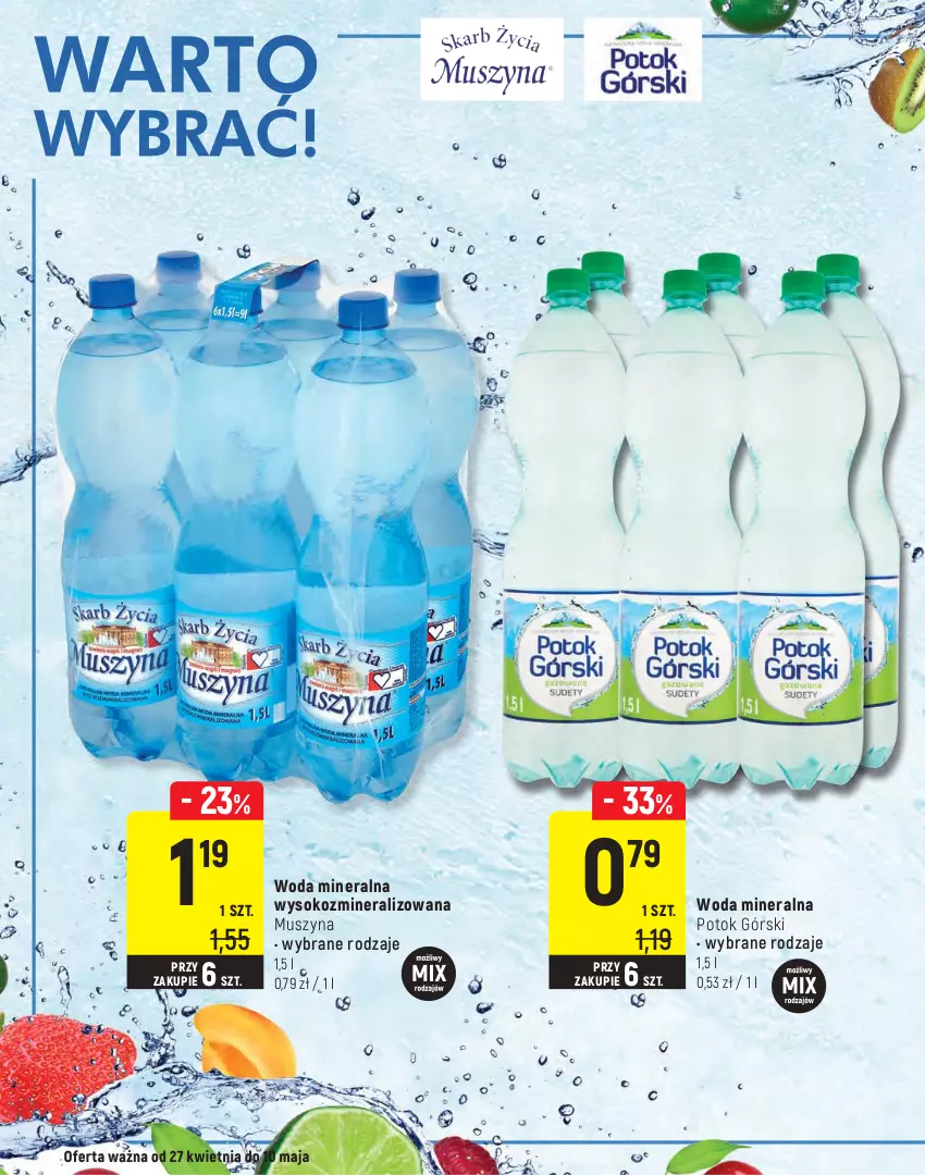 Gazetka promocyjna Intermarche - Warto wybrać - ważna 27.04 do 10.05.2021 - strona 16 - produkty: Leon, Mus, Sok, Syrop, Szyna, Woda, Woda mineralna