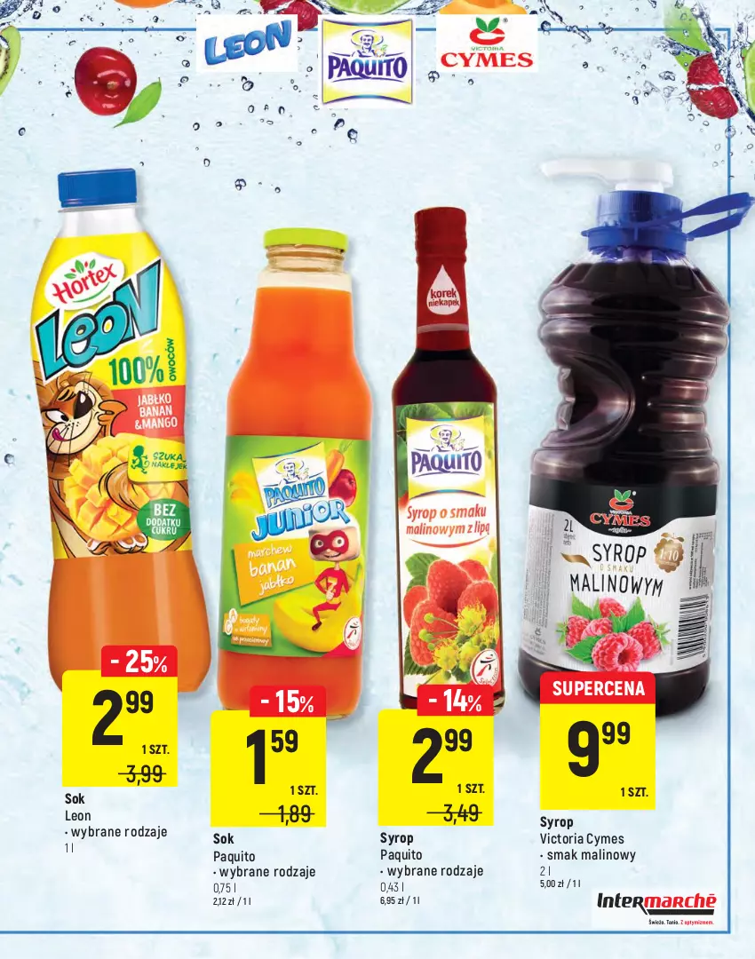 Gazetka promocyjna Intermarche - Warto wybrać - ważna 27.04 do 10.05.2021 - strona 17 - produkty: Leon, Mus, Sok, Syrop, Szyna, Woda, Woda mineralna