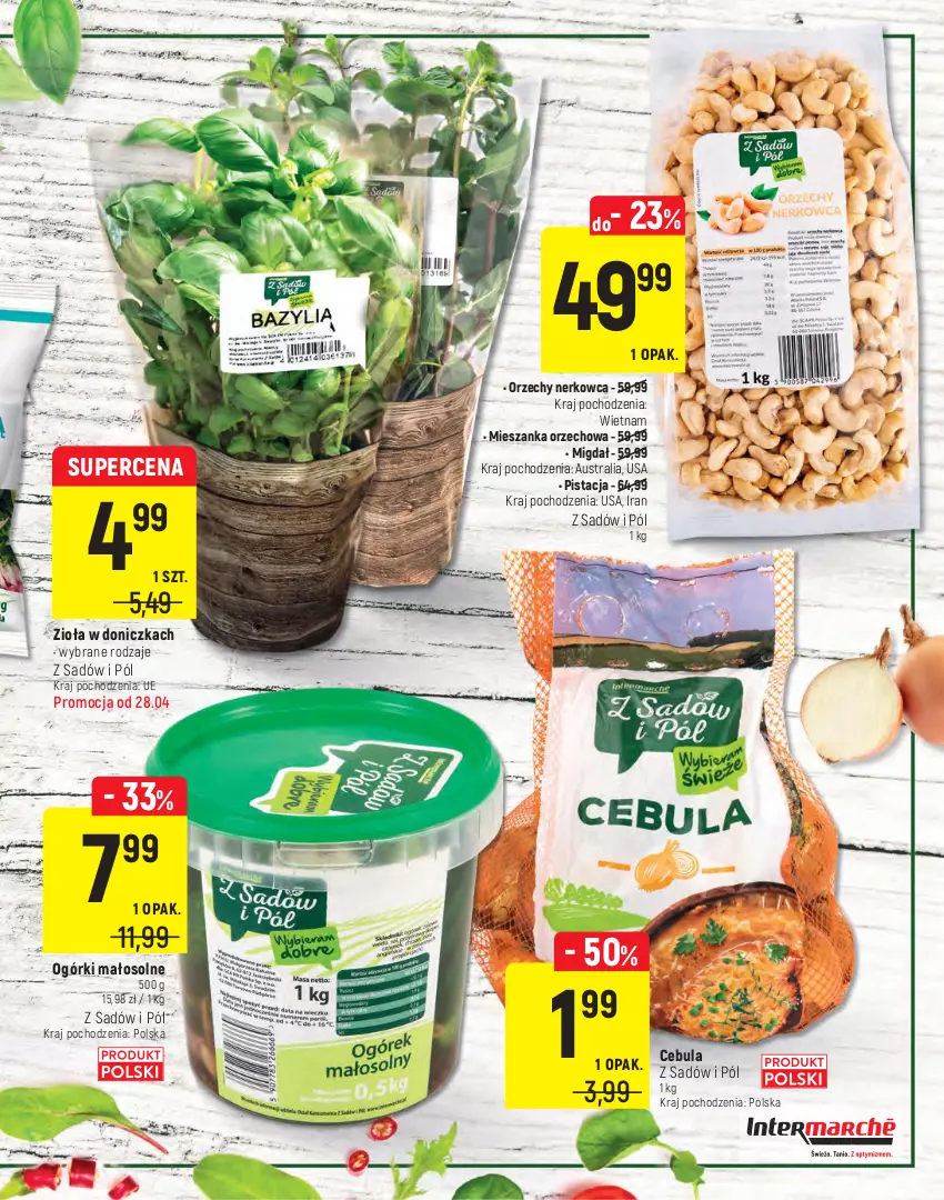 Gazetka promocyjna Intermarche - Warto wybrać - ważna 27.04 do 10.05.2021 - strona 5 - produkty: Cebula, Mieszanka orzechowa, Piec, Pomidor malinowy, Sałat, Szpinak, Ziemniaki