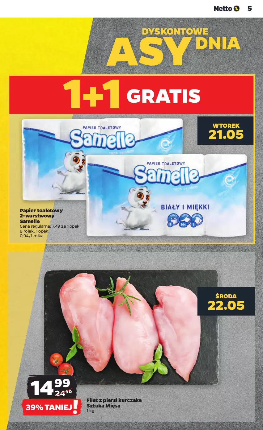 Gazetka promocyjna Netto - Artykuły spożywcze - ważna 20.05 do 25.05.2024 - strona 5 - produkty: Filet z piersi kurczaka, Gra, Kurczak, Papier, Papier toaletowy