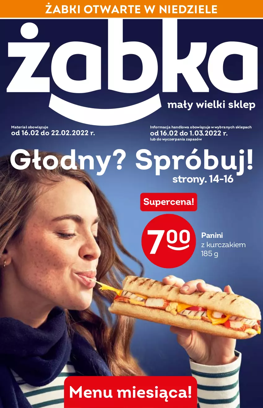 Gazetka promocyjna Żabka - ważna 16.02 do 22.02.2022 - strona 1 - produkty: Kurczak