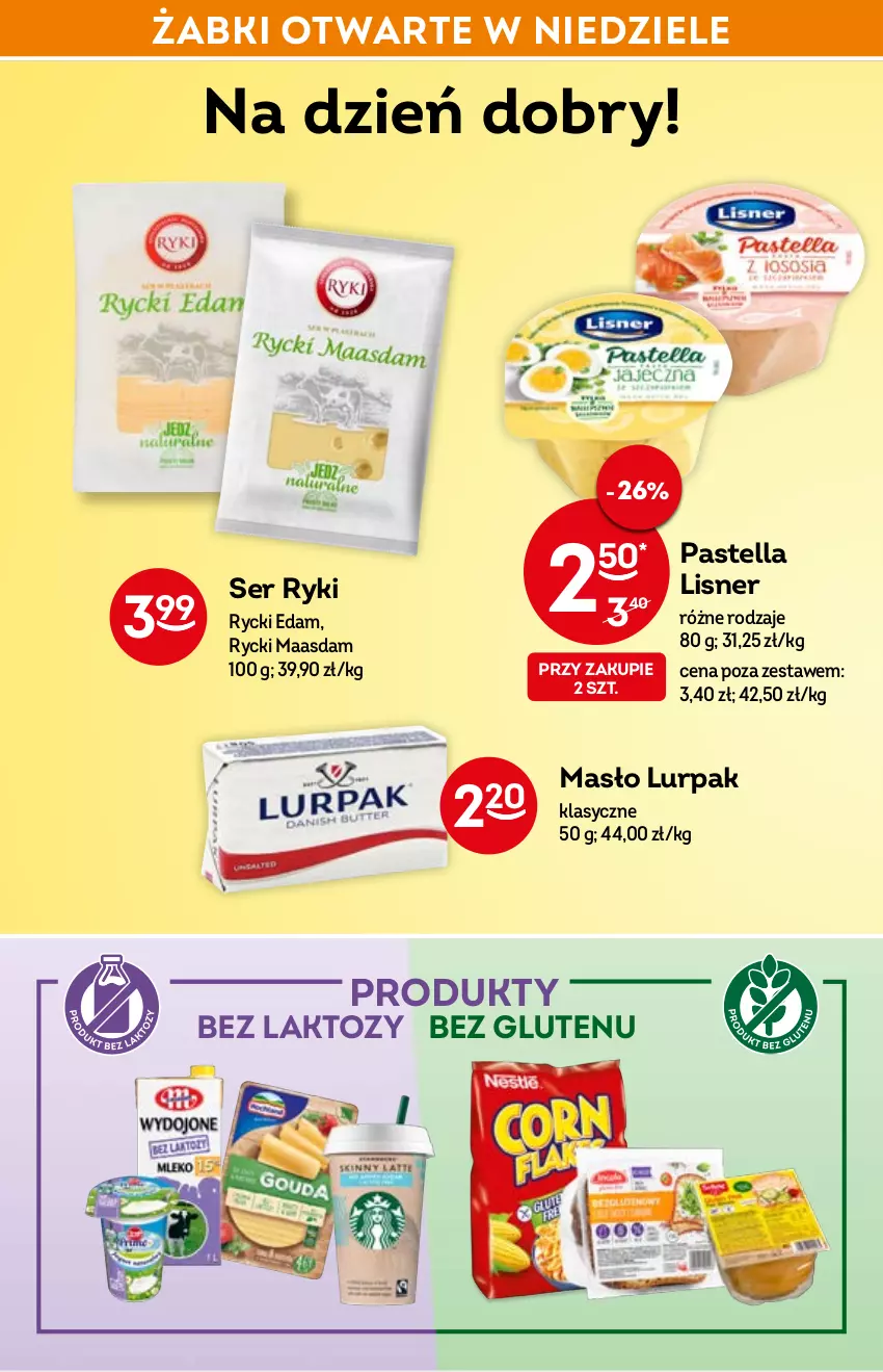 Gazetka promocyjna Żabka - ważna 16.02 do 22.02.2022 - strona 20 - produkty: Edam, Lisner, Lurpak, Maasdam, Masło, Pastella, Rycki Edam, Ser