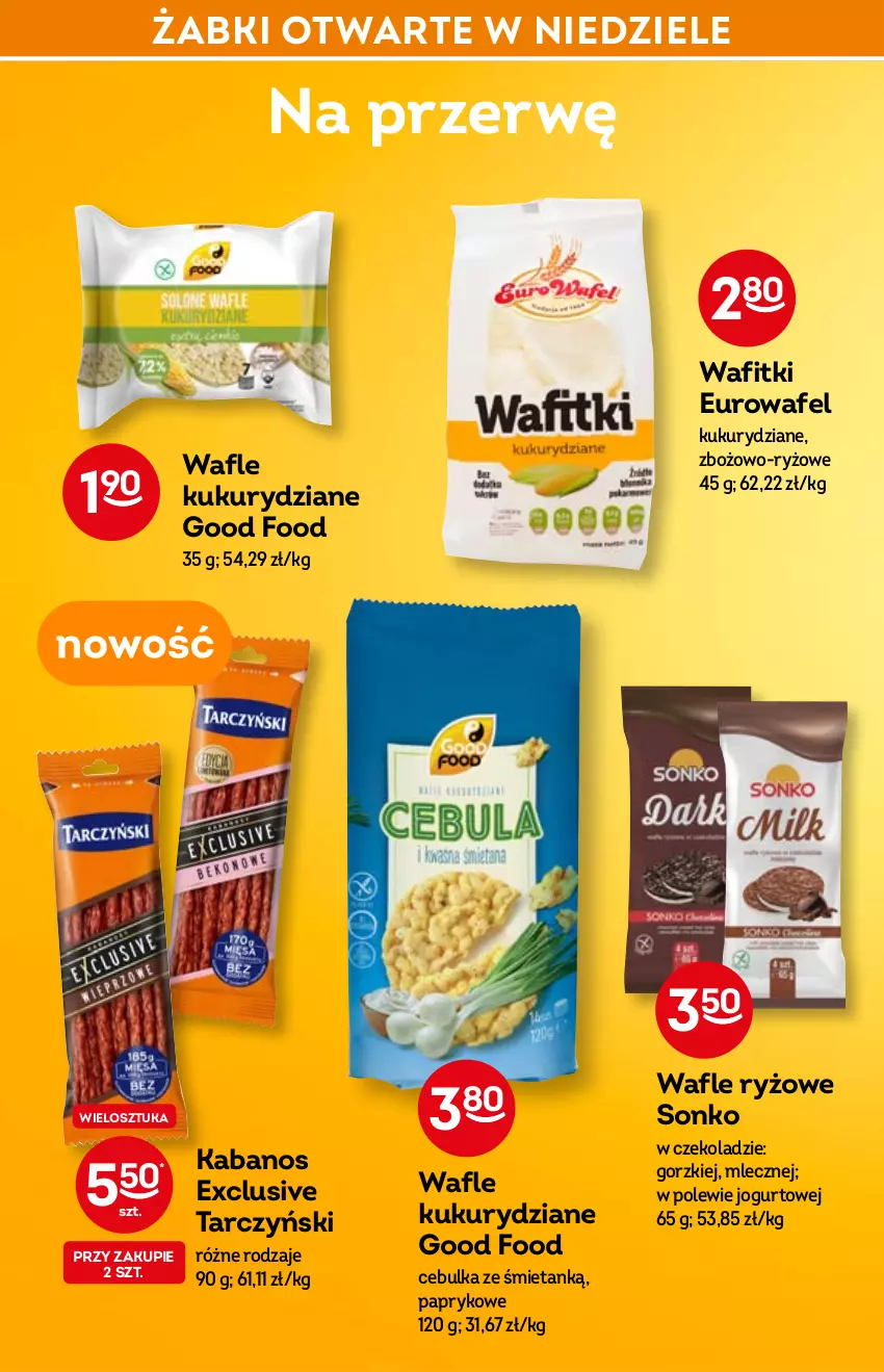 Gazetka promocyjna Żabka - ważna 16.02 do 22.02.2022 - strona 26 - produkty: Jogurt, Kabanos, Ryż, Sonko, Tarczyński, Wafle