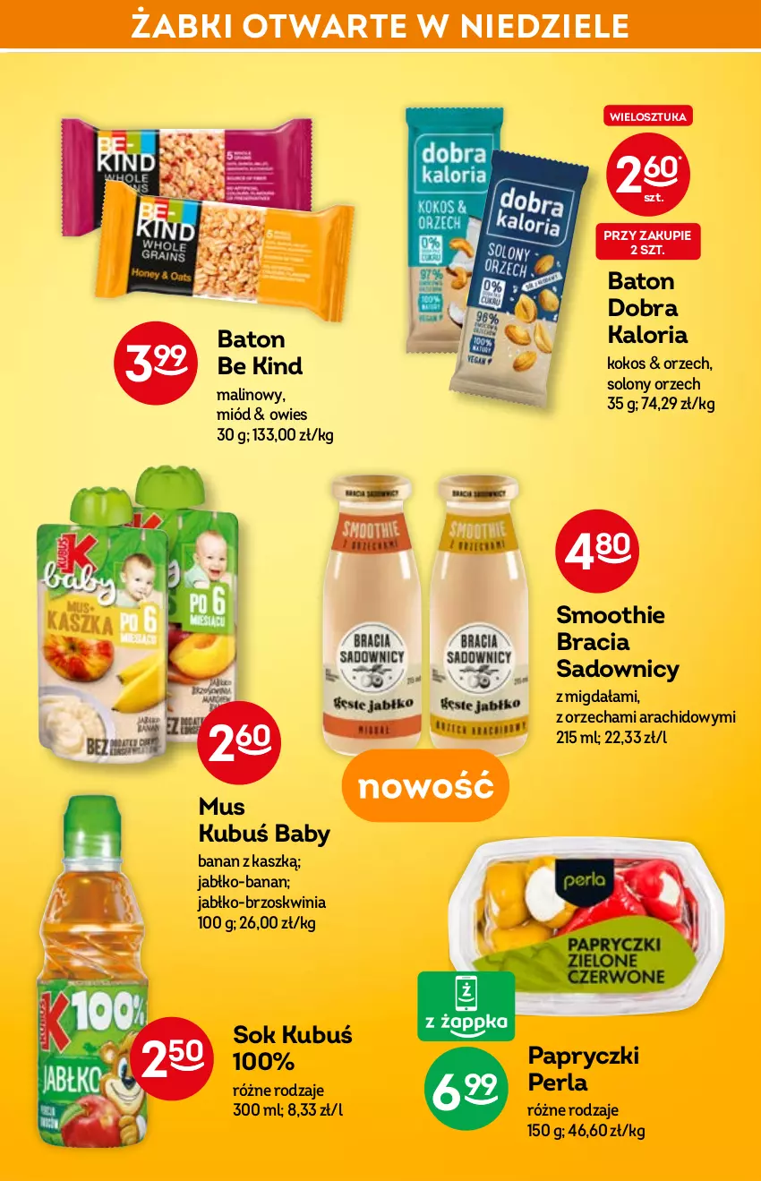 Gazetka promocyjna Żabka - ważna 16.02 do 22.02.2022 - strona 27 - produkty: Baton, Kokos, Kubuś, Miód, Mus, Smoothie, Sok