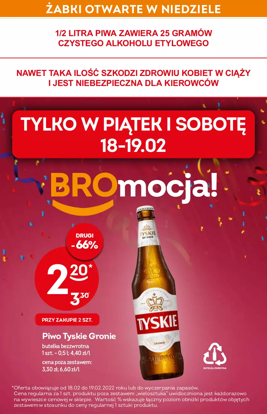 Gazetka promocyjna Żabka - ważna 16.02 do 22.02.2022 - strona 3 - produkty: Eleo, Gra, Piec, Piwa, Piwo, Tyskie