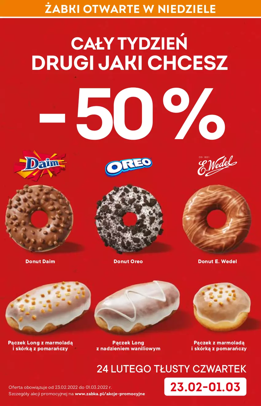 Gazetka promocyjna Żabka - ważna 16.02 do 22.02.2022 - strona 7 - produkty: Donut, E. Wedel, Mola, Oreo, Pączek