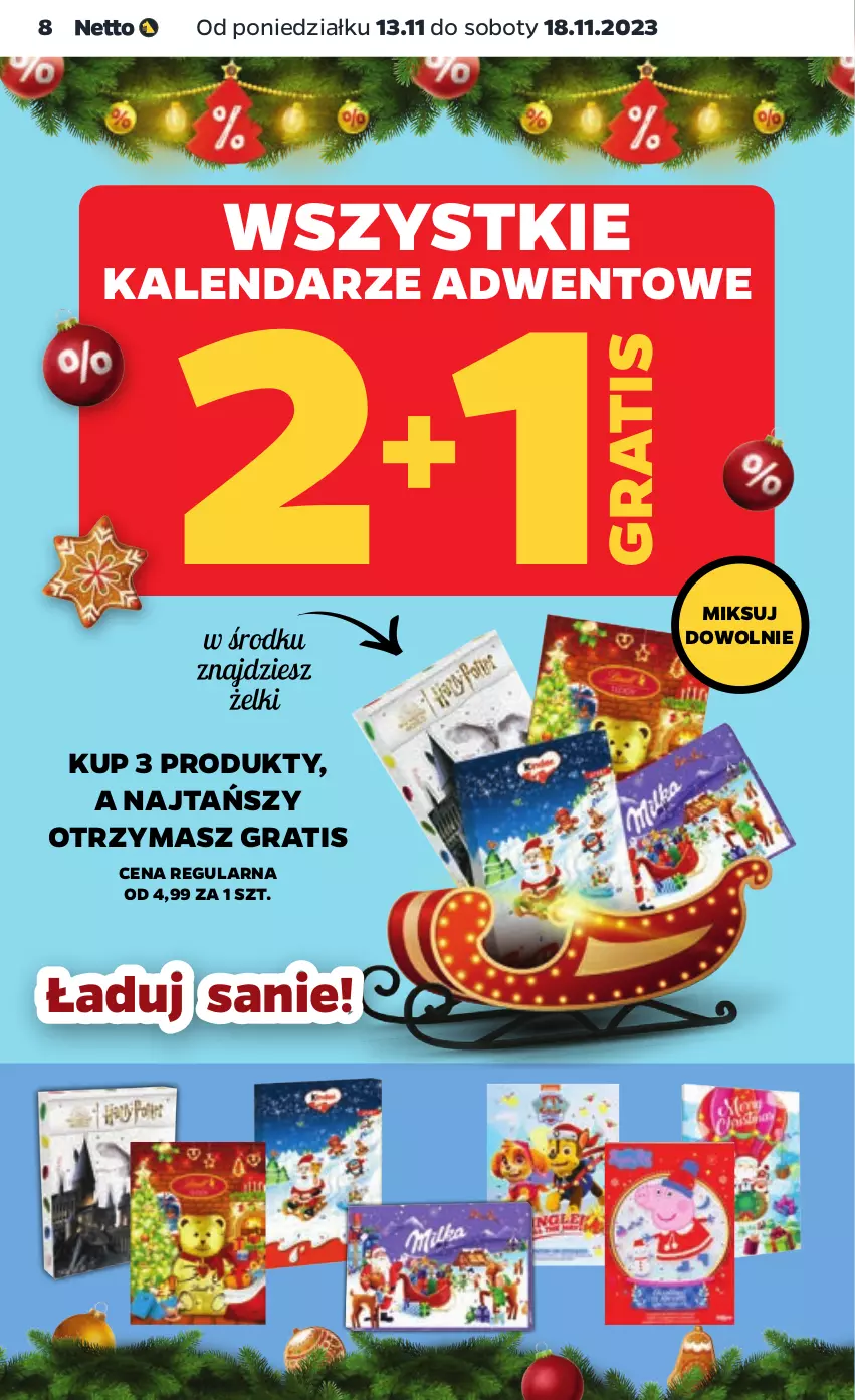 Gazetka promocyjna Netto - Artykuły spożywcze - ważna 13.11 do 18.11.2023 - strona 8 - produkty: Gra, Kalendarz