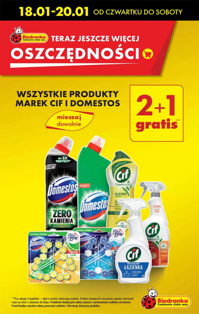 Gazetka promocyjna Biedronka - Od czwartku - ważna 18.01 do 24.01.2024 - strona 17 - produkty: Cif, Domestos, Tera