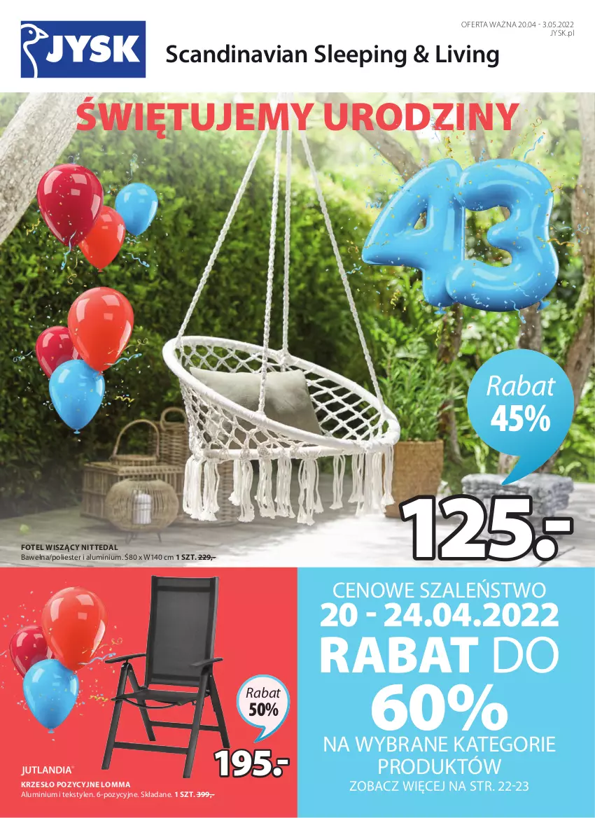 Gazetka promocyjna Jysk - Oferta tygodnia - ważna 20.04 do 03.05.2022 - strona 2 - produkty: Fotel, Krzesło, Szal, Wełna