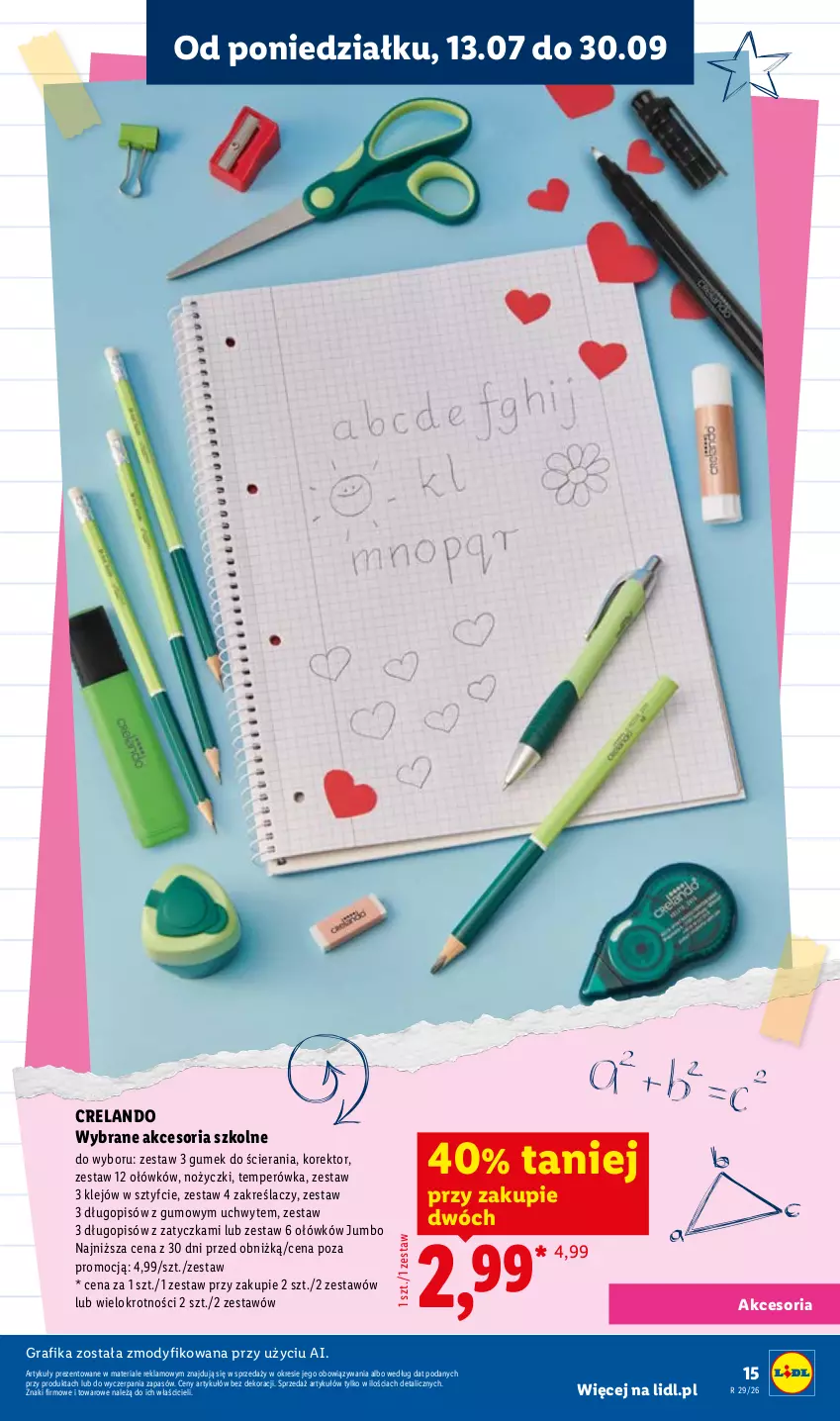 Gazetka promocyjna Lidl - Kompletna wyprawka w megacenach - ważna 11.07 do 15.09.2026 - strona 17 - produkty: Długopis, Gra, Grafika, Klej, Noż, Nożyczki