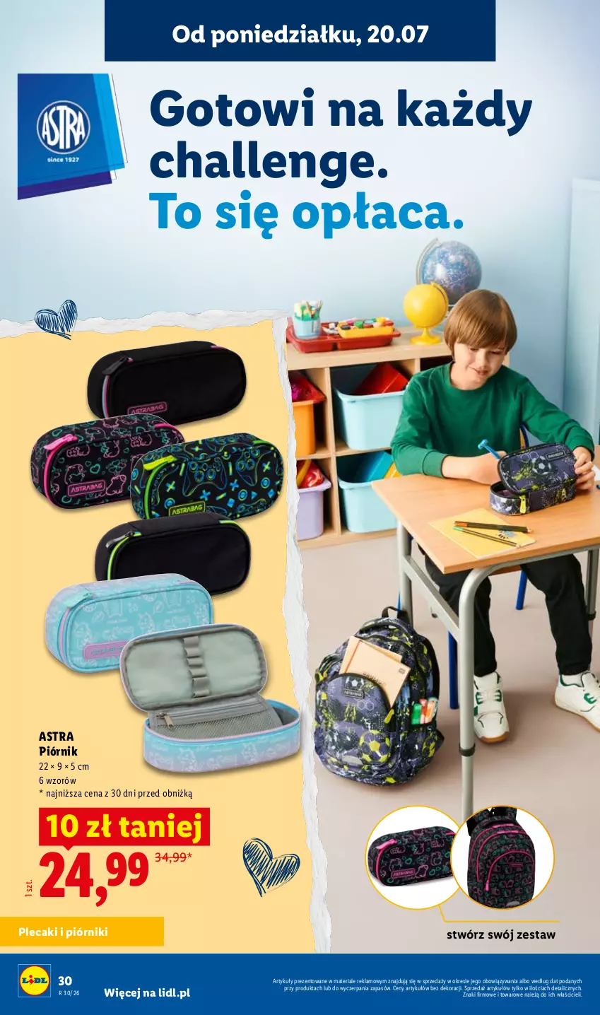 Gazetka promocyjna Lidl - Kompletna wyprawka w megacenach - ważna 11.07 do 15.09.2026 - strona 32 - produkty: Piórnik, Plecak