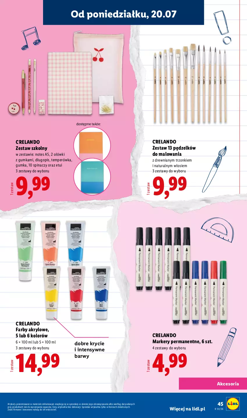 Gazetka promocyjna Lidl - Kompletna wyprawka w megacenach - ważna 11.07 do 15.09.2026 - strona 47 - produkty: Długopis, Fa, Marker