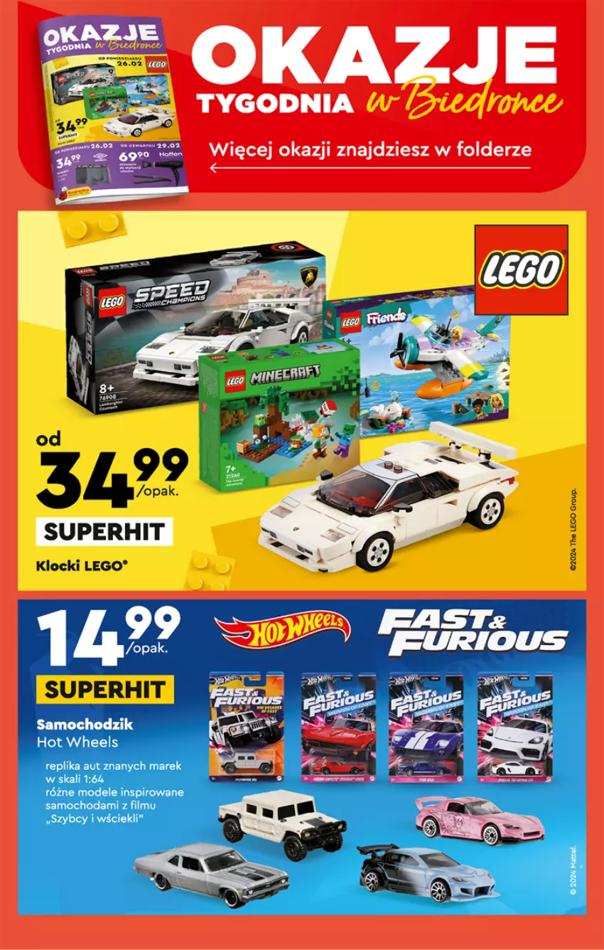 Gazetka promocyjna Biedronka - Od poniedzialku - ważna 26.02 do 02.03.2024 - strona 68 - produkty: Chodzik, Fa, Hot Wheels, Klocki, LEGO