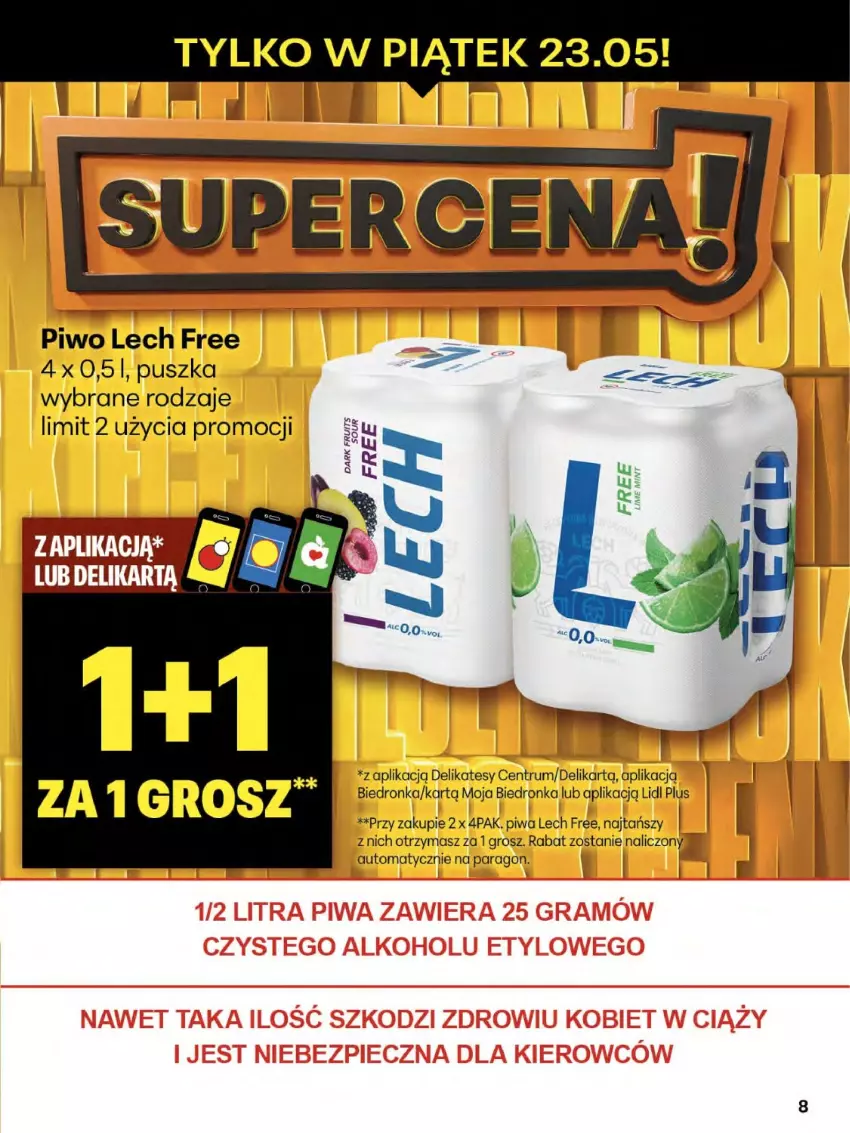 Gazetka promocyjna Delikatesy Centrum - Franczyza DC21 Czwartek - ważna 22.05 do 28.05.2025 - strona 8 - produkty: Dron, Piwa, Piwo, Rum