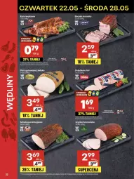 Gazetka promocyjna Delikatesy Centrum - Franczyza DC21 Czwartek - Gazetka - ważna od 28.05 do 28.05.2025 - strona 22 - produkty: Polędwica, Dron, Duda, Szynka, Boczek