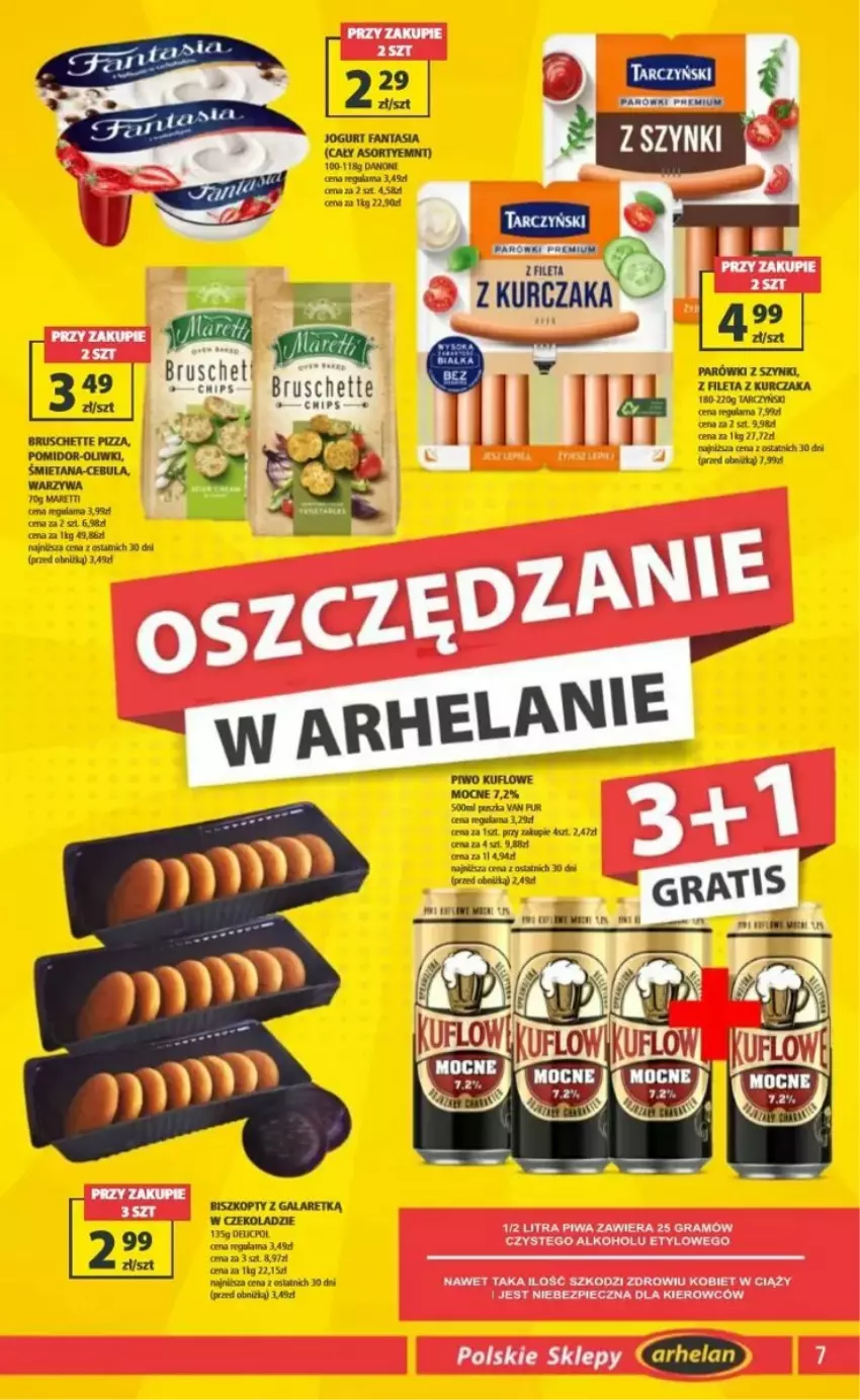 Gazetka promocyjna Arhelan - ważna 26.01.2023 do 04.02.2024 - strona 5 - produkty: Biszkopty, Cebula, Fa, Fanta, Gala, Gra, Jogurt, Kurczak, Oliwki, Parówki, Parówki z szynki, Piwa, Piwo, Regał, Tera, Warzywa