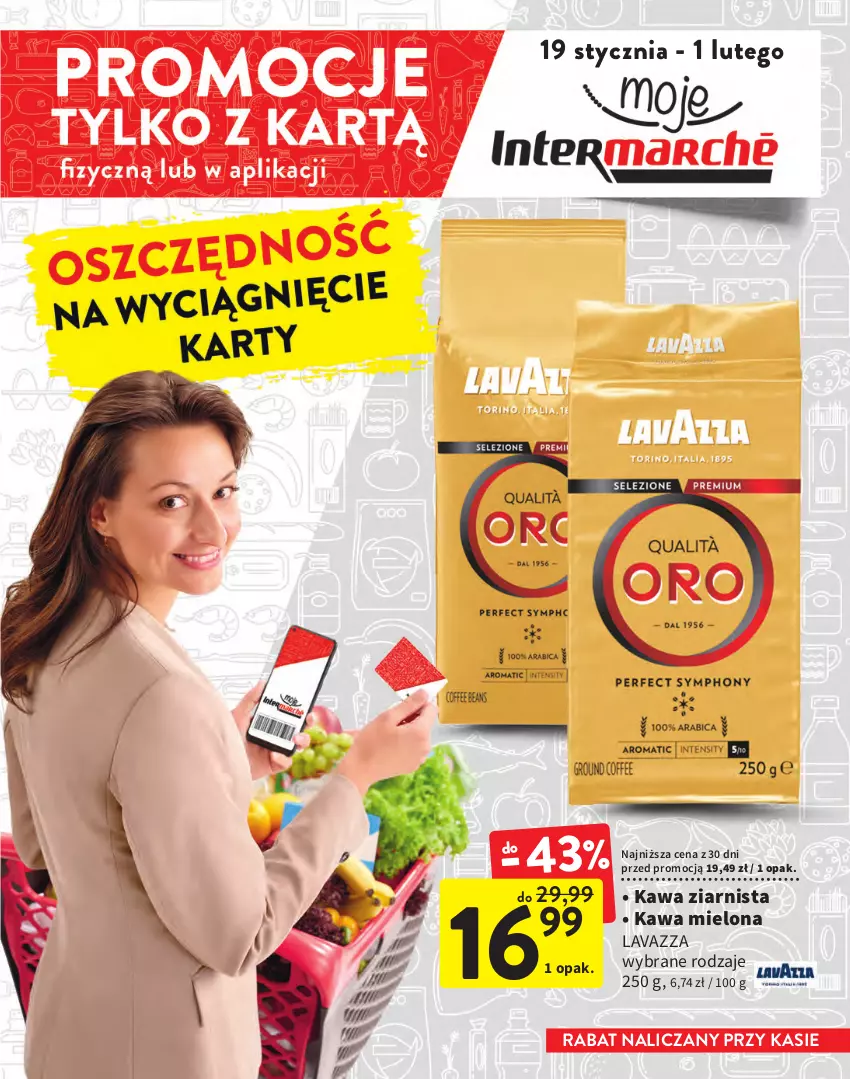 Gazetka promocyjna Intermarche - Gazetka Intermarche - ważna 19.01 do 01.02.2023 - strona 1 - produkty: Kawa, Kawa mielona, Kawa ziarnista, Lavazza