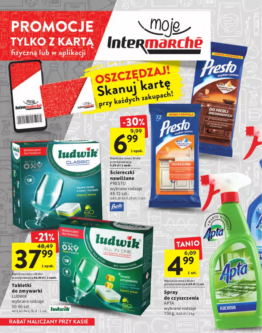 Gazetka promocyjna Intermarche - Gazetka Intermarche - ważna 19.01 do 01.02.2023 - strona 20 - produkty: Ludwik, Presto, Spray do czyszczenia, Tablet, Tabletki do zmywarki, Zmywarki