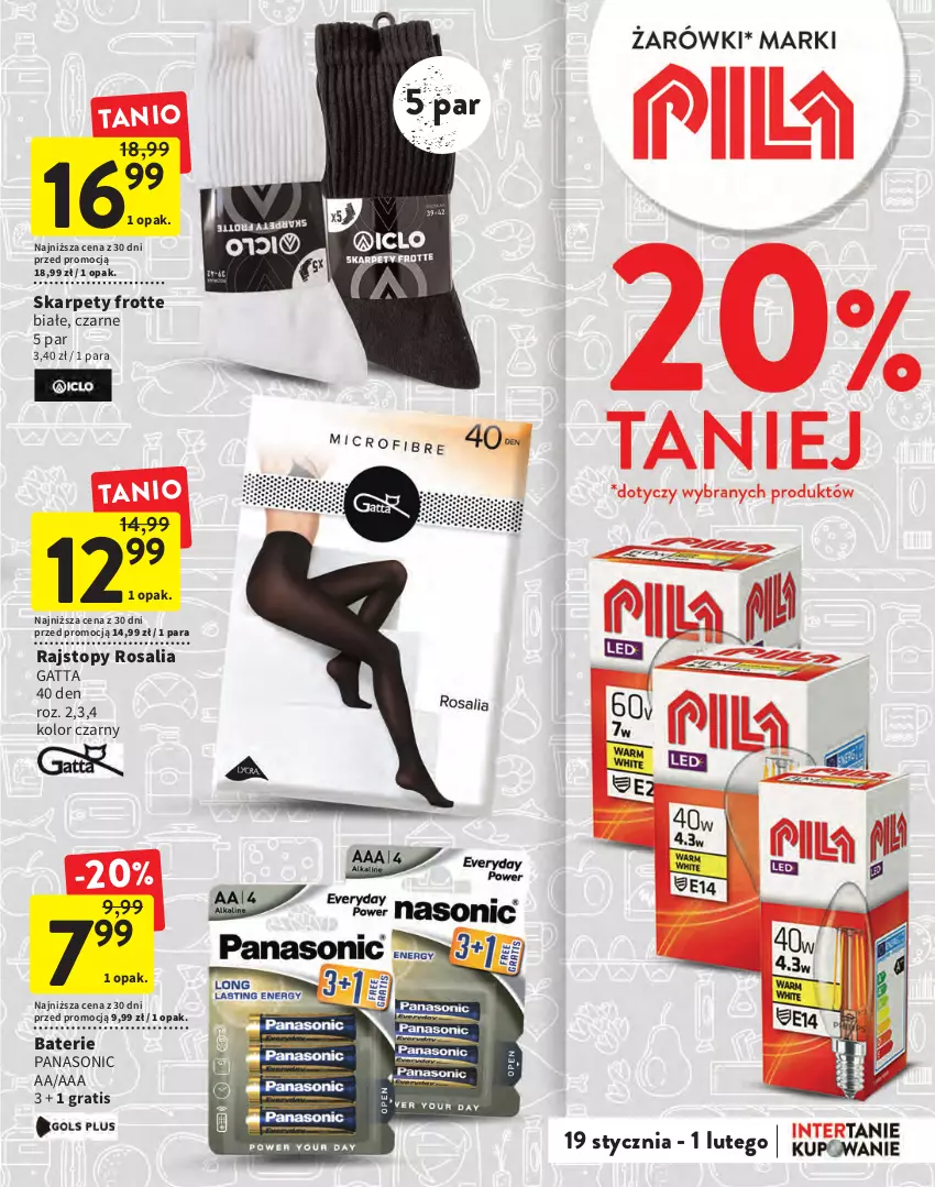 Gazetka promocyjna Intermarche - Gazetka Intermarche - ważna 19.01 do 01.02.2023 - strona 23 - produkty: Gatta, Gra, Karp, Panasonic, Rajstopy, Top