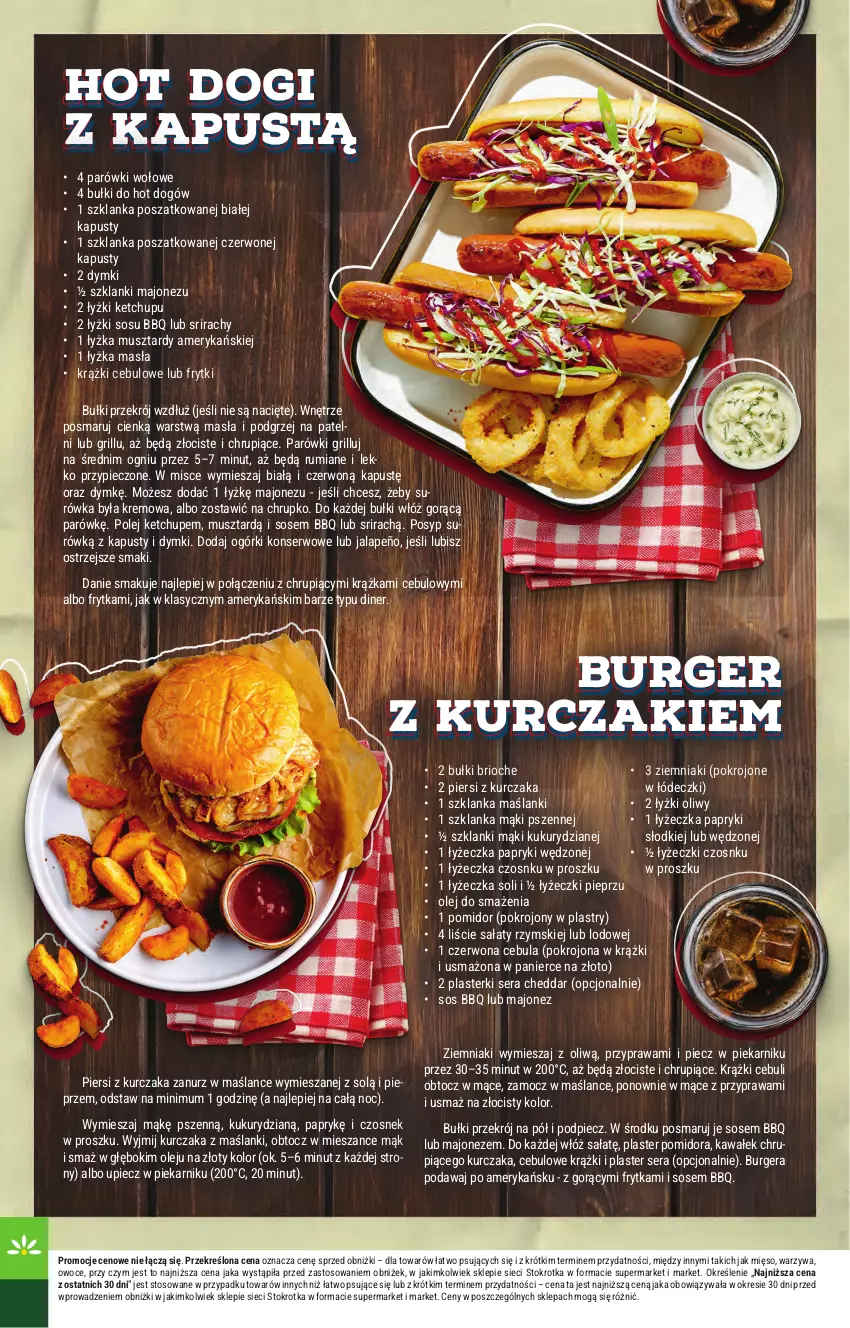 Gazetka promocyjna Stokrotka - Market - ważna 11.09 do 17.09.2025 - strona 16 - produkty: Bułki do hot dogów, Burger, Cebula, Cheddar, Czosnek, Frytki, Grill, Hot dog, Kapustą, Kawa, Ketchup, Krążki cebulowe, Kurczak, Lanki, Majonez, Mięso, Mus, Ogórki konserwowe, Olej, Owoce, Parówki, Piec, Piekarnik, Pieprz, Plasterki, Rum, Sałat, Ser, Sos, Surówka, Szklanka, Wałek, Warzywa, Ziemniaki