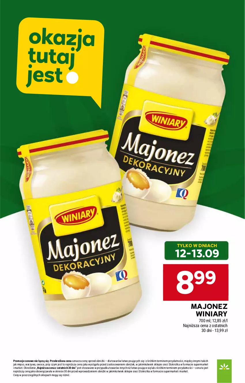 Gazetka promocyjna Stokrotka - Market - ważna 11.09 do 17.09.2025 - strona 6 - produkty: Majonez, Mięso, Owoce, Warzywa, Winiary