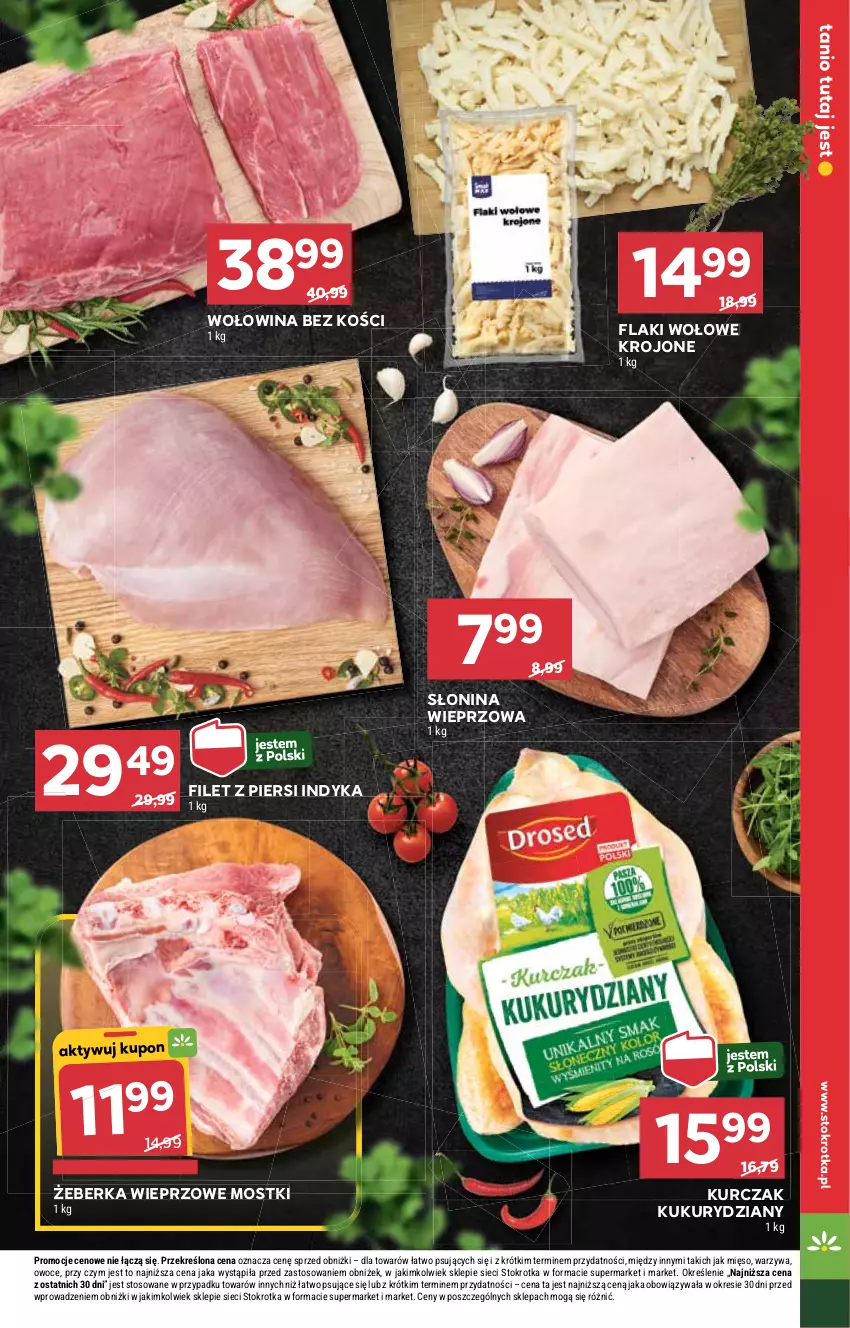 Gazetka promocyjna Stokrotka - Market - ważna 11.09 do 17.09.2025 - strona 9 - produkty: Flaki, Flaki wołowe, Kurczak, Mięso, Owoce, Warzywa, Wołowina, Wołowina bez kości