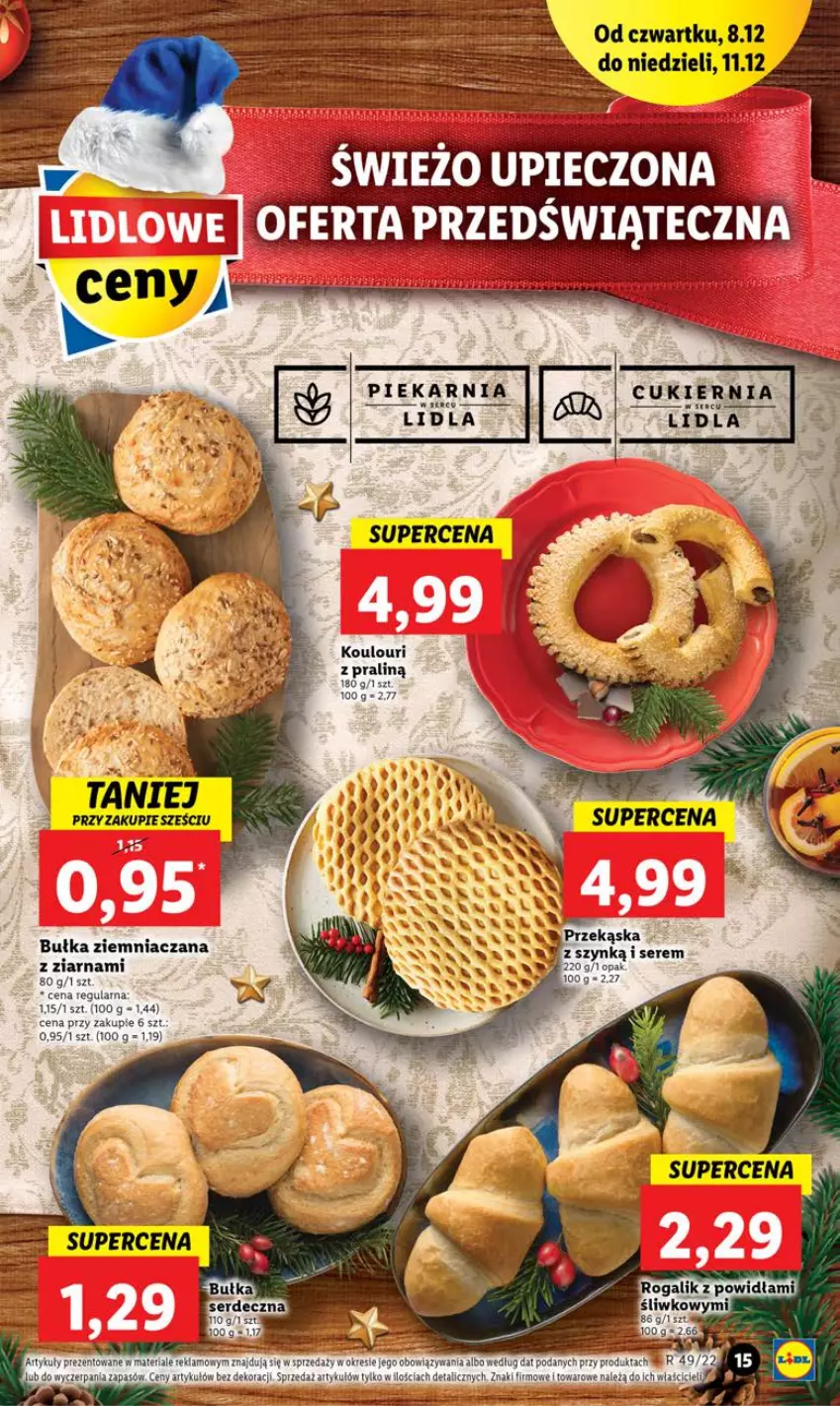 Gazetka promocyjna Lidl - GAZETKA - ważna 07.12 do 11.12.2022 - strona 17 - produkty: Bułka, Cukier, Ser