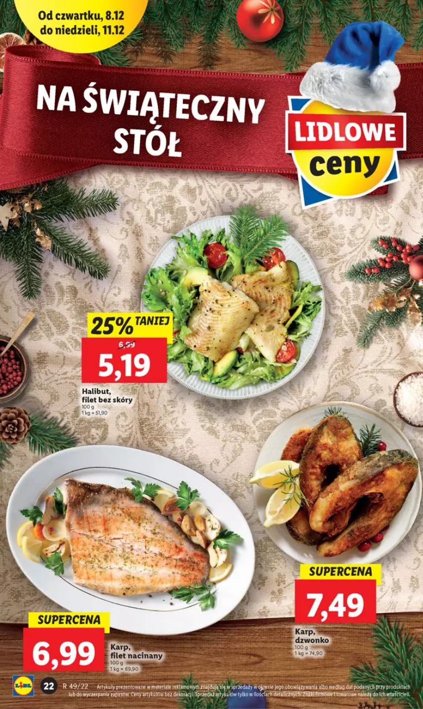 Gazetka promocyjna Lidl - GAZETKA - ważna 07.12 do 11.12.2022 - strona 24 - produkty: Halibut, Karp