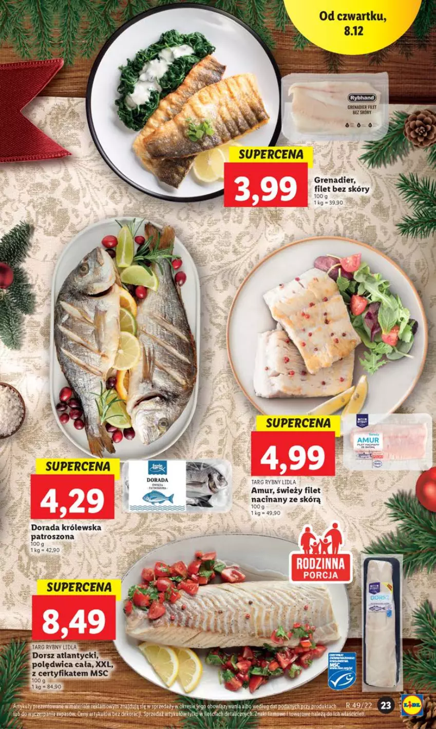 Gazetka promocyjna Lidl - GAZETKA - ważna 07.12 do 11.12.2022 - strona 25 - produkty: Dorsz, Grenadier, Polędwica