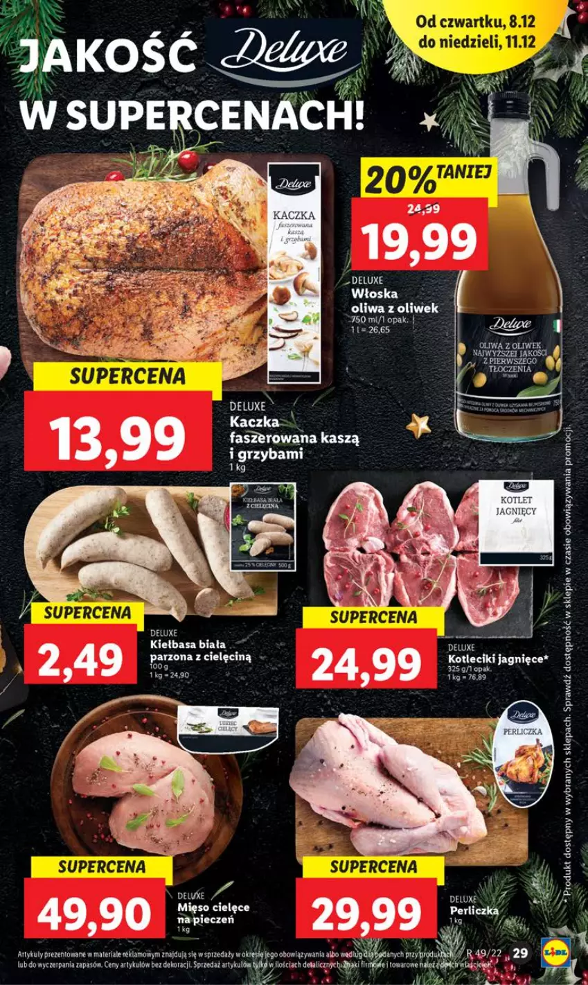 Gazetka promocyjna Lidl - GAZETKA - ważna 07.12 do 11.12.2022 - strona 31 - produkty: Ba!, Fa, Kiełbasa, Kiełbasa biała, LG, Oliwa z oliwek, Piec