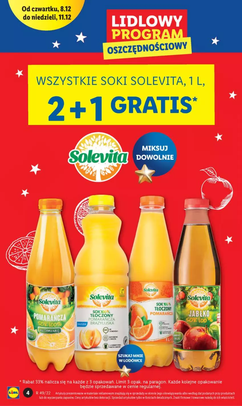 Gazetka promocyjna Lidl - GAZETKA - ważna 07.12 do 11.12.2022 - strona 4 - produkty: Gra, Sok