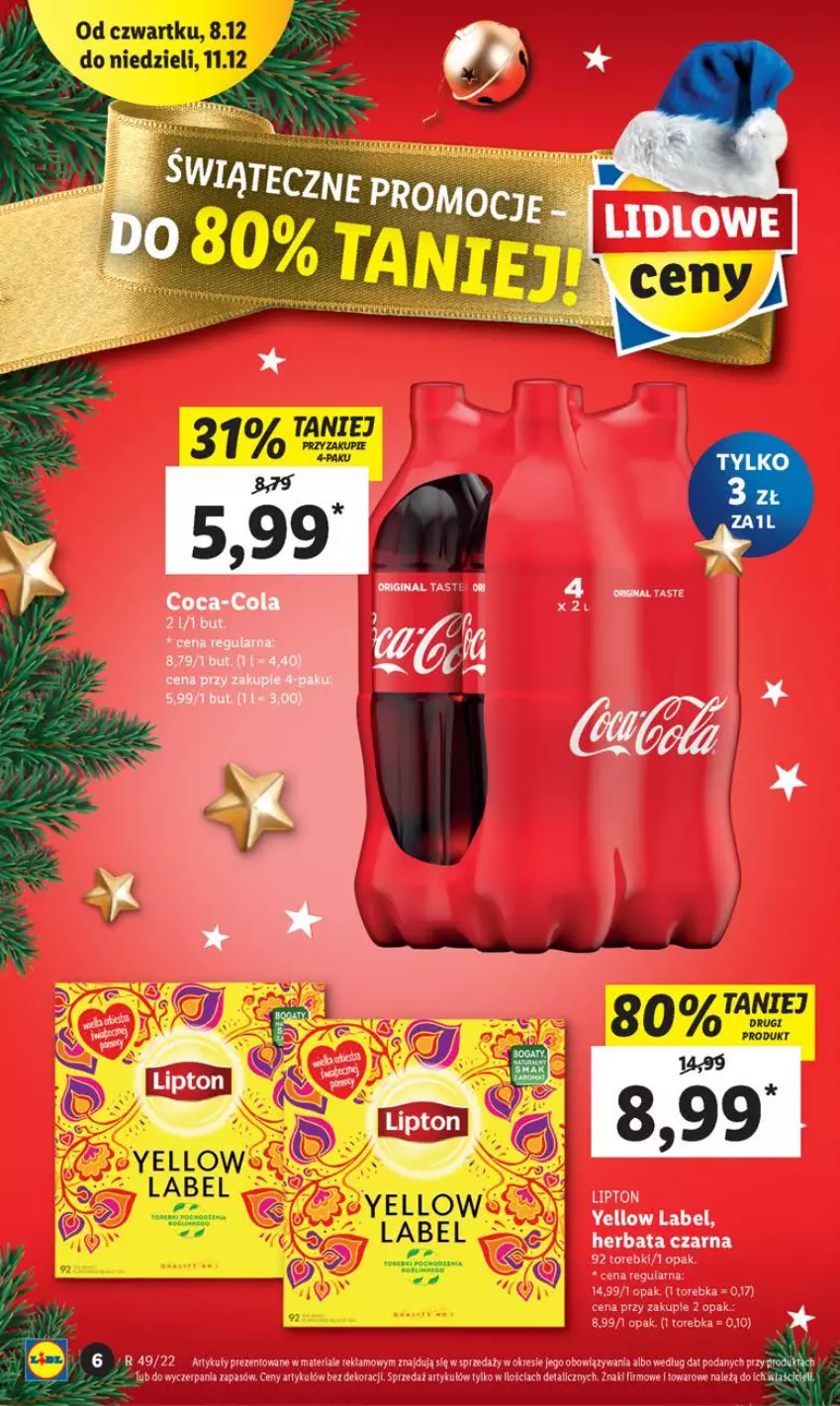 Gazetka promocyjna Lidl - GAZETKA - ważna 07.12 do 11.12.2022 - strona 6 - produkty: Herbata, Herbata czarna, Lipton, Torebka