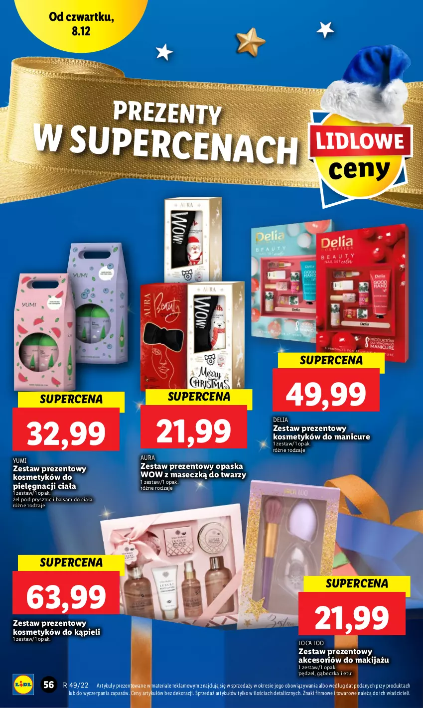 Gazetka promocyjna Lidl - GAZETKA - ważna 07.12 do 11.12.2022 - strona 62 - produkty: Balsam do ciała, Makijaż, Opaska, Zestaw prezentowy