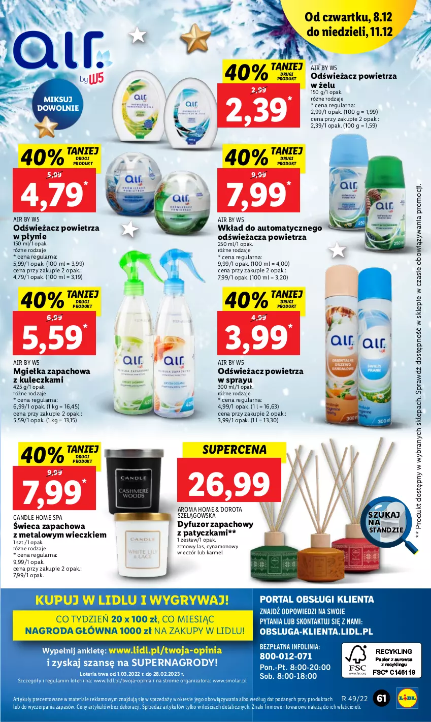 Gazetka promocyjna Lidl - GAZETKA - ważna 07.12 do 11.12.2022 - strona 67 - produkty: Dyfuzor zapachowy, Gry, Mola, Odświeżacz powietrza