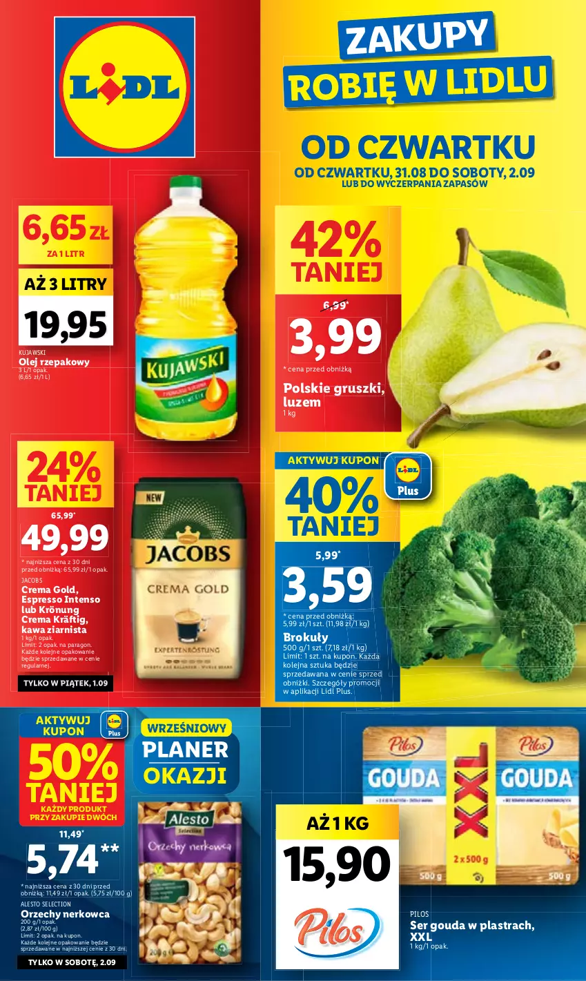 Gazetka promocyjna Lidl - GAZETKA - ważna 31.08 do 02.09.2023 - strona 1 - produkty: Jacobs, Kujawski, Pilos