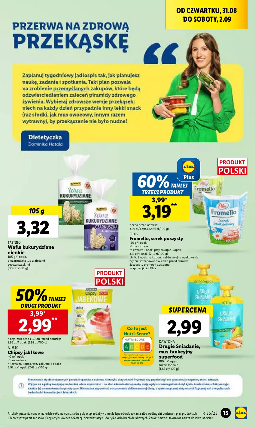 Gazetka promocyjna Lidl - GAZETKA - ważna 31.08 do 02.09.2023 - strona 29 - produkty: Dawtona, Pilos, Ser, Serek