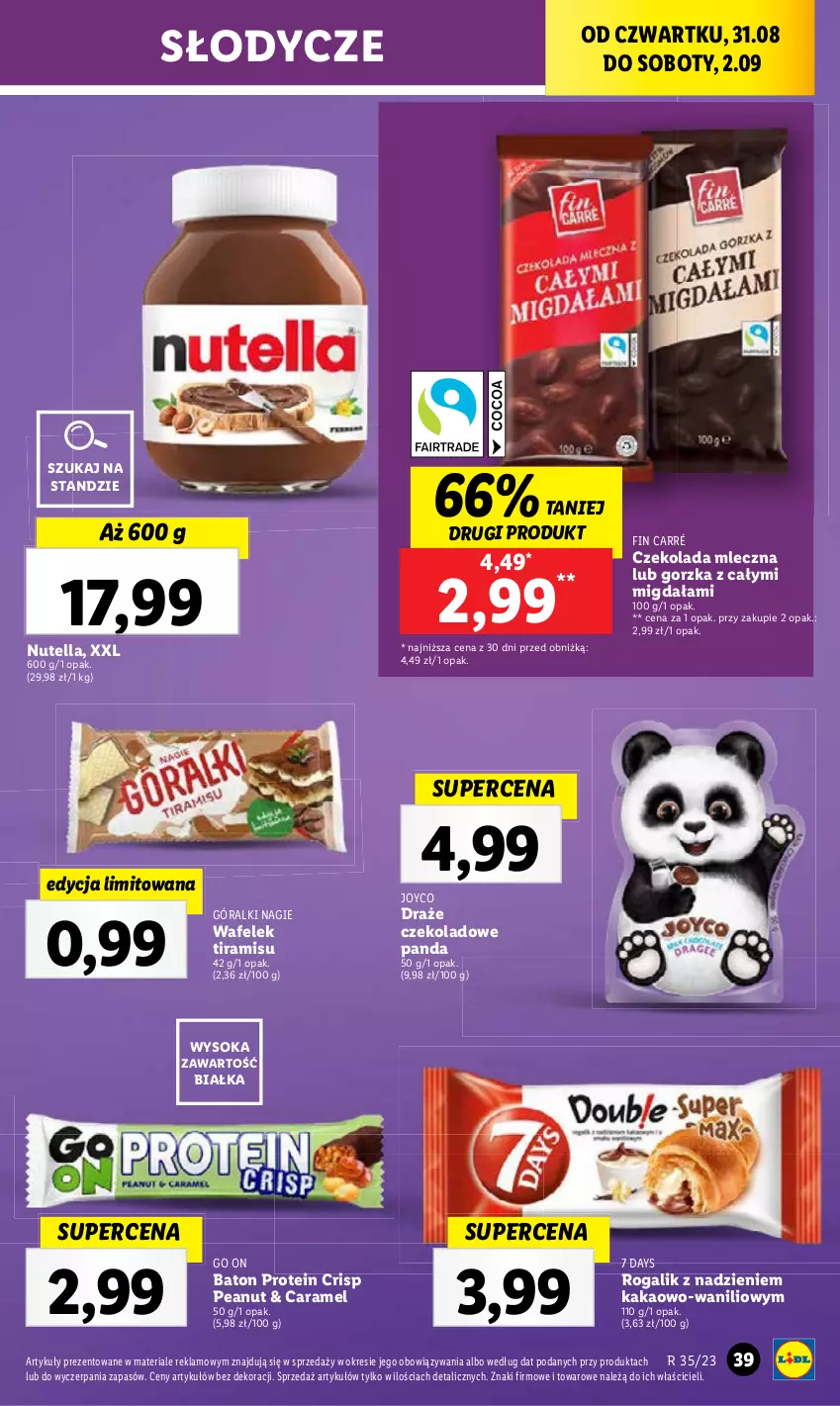 Gazetka promocyjna Lidl - GAZETKA - ważna 31.08 do 02.09.2023 - strona 53 - produkty: 7 Days, Czekolada, Czekolada mleczna, Góralki, Kakao, Panda, Rogal